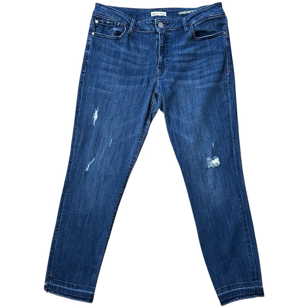 WARP + WEFT Luxsculpt High Rise 26" San Francisco Skinny Jeans Dark Blue